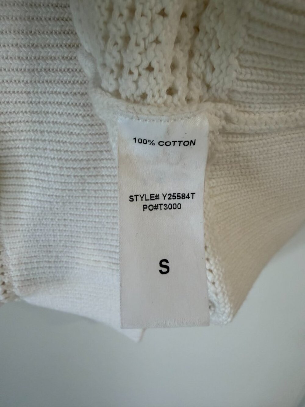 Ivory Crochet Cotton Asher Polo - Picture 4 of 4